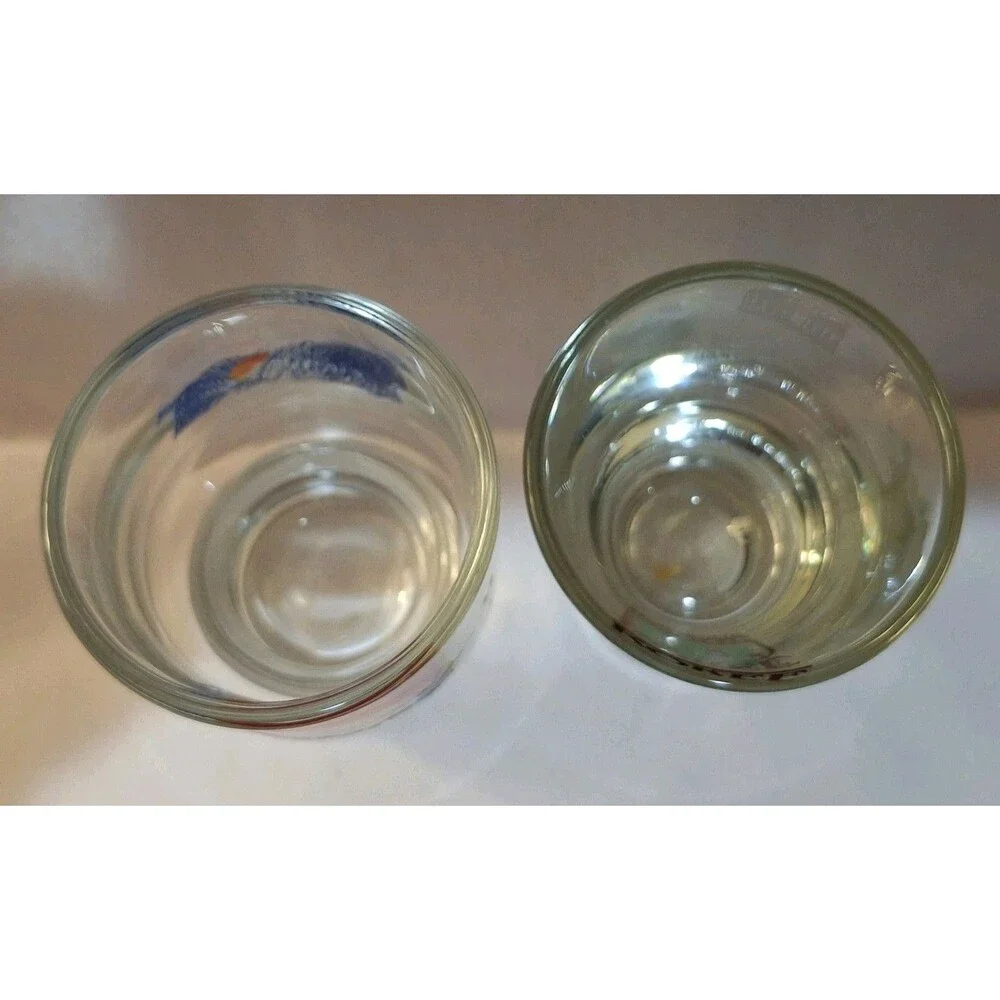 2 Vintage 1990's KAUAI Shot Glasses Mountains on Island & Kokee Lodge Hawaii